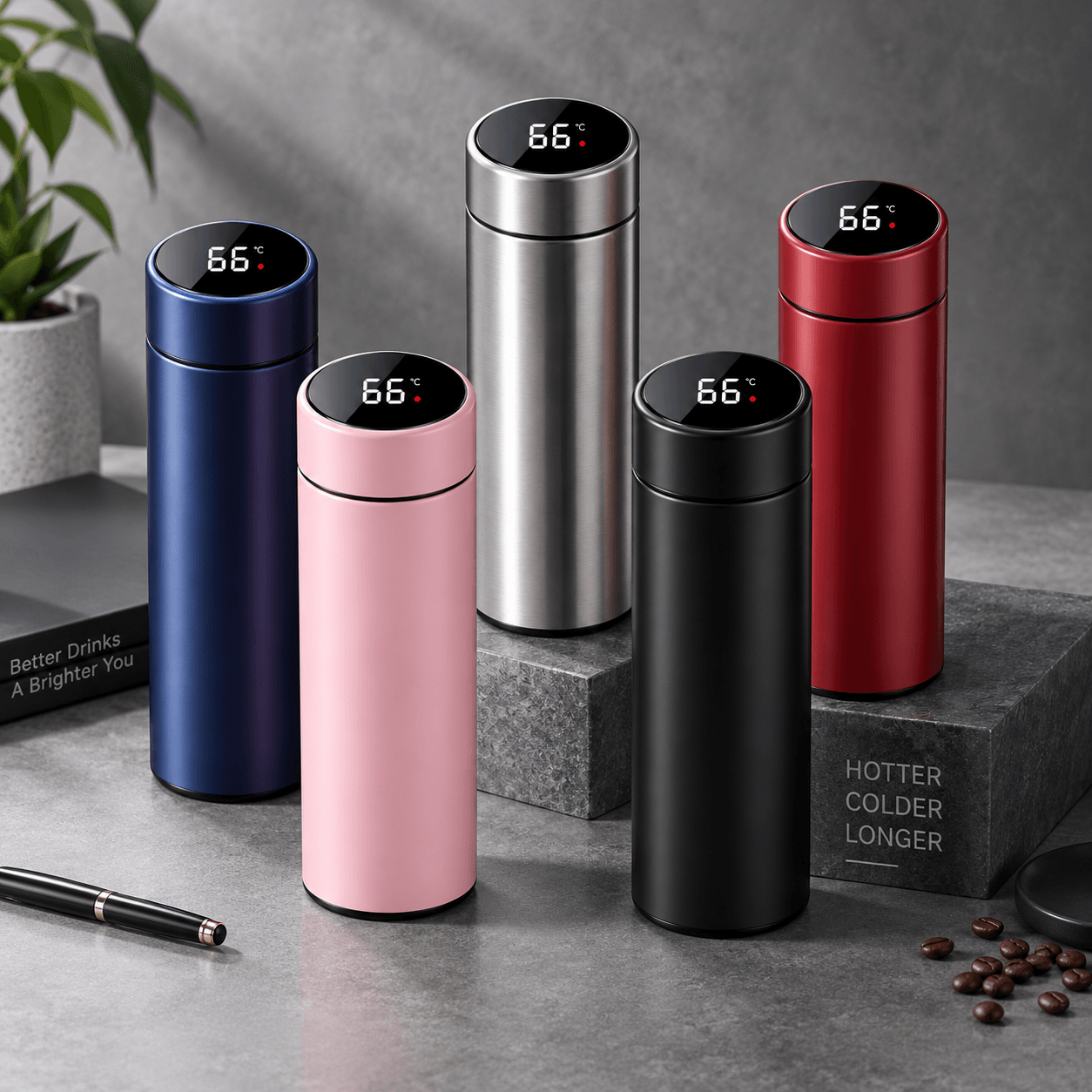 Thermoscup Smart LED Flask in seven colours