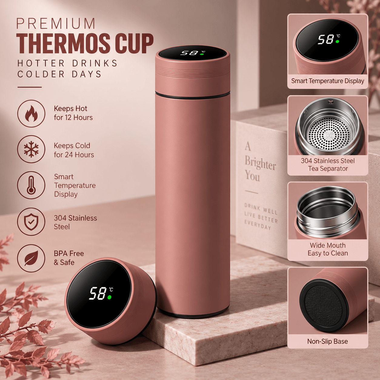 Thermoscup in Rose Gold