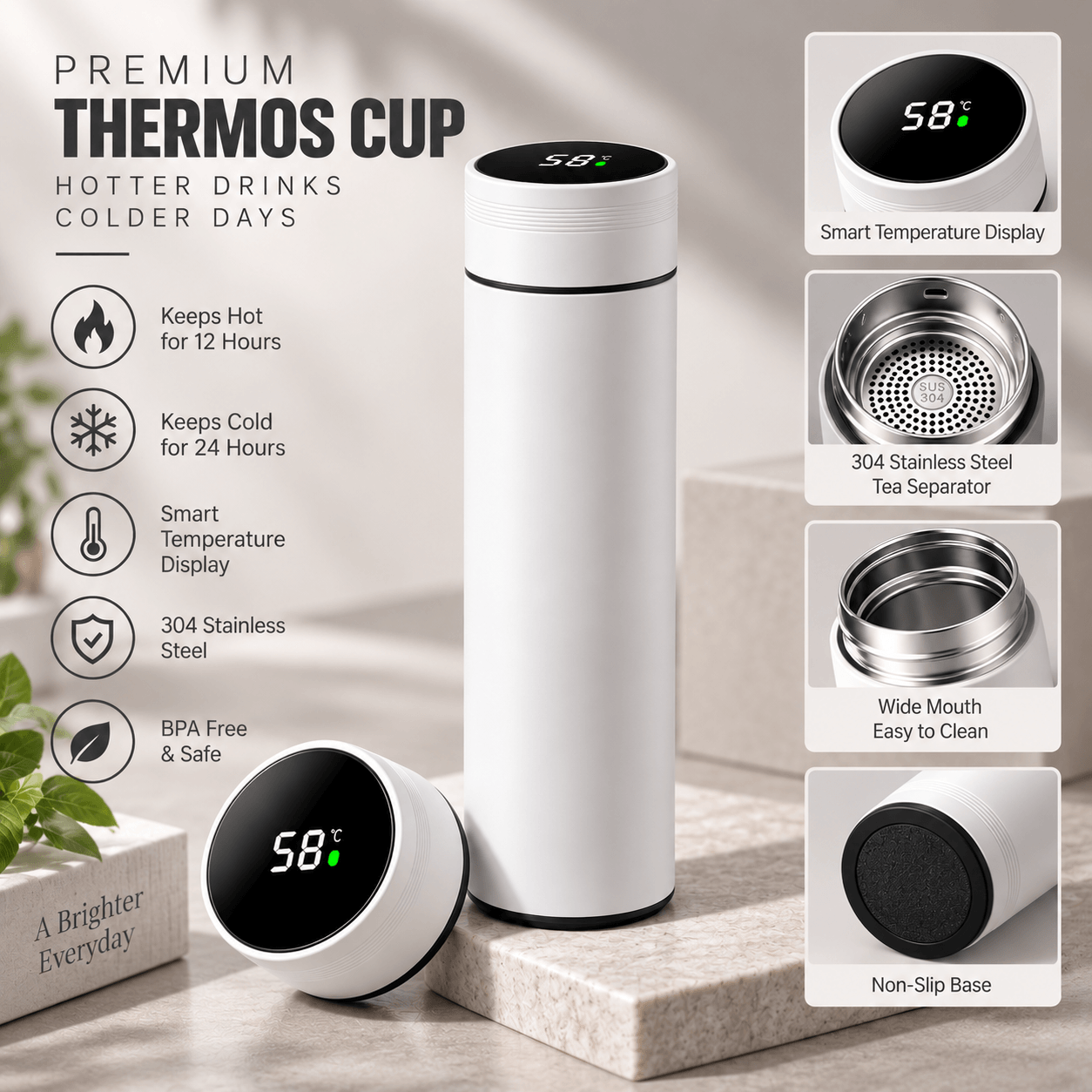 Thermoscup wide mouth opening